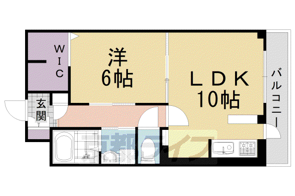 東海道本線 向日町駅 徒歩17分 3階建 築8年(1LDK/2階)の間取り写真