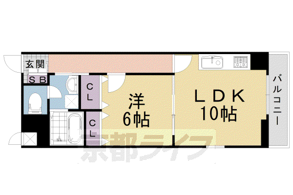 東海道本線 向日町駅 徒歩38分 3階建 築7年(1LDK/1階)の間取り写真
