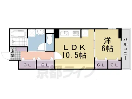 フランシュシュ(1LDK/1階)の間取り写真
