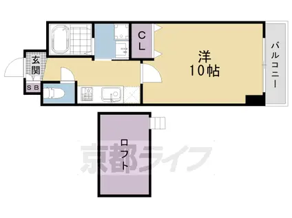 メディナ西大路駅前(1K/6階)の間取り写真
