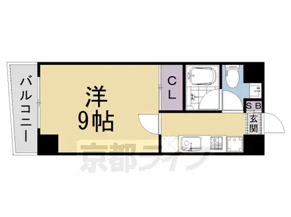阪急電鉄京都線 西京極駅 徒歩3分 7階建 築15年(1K/5階)の間取り写真