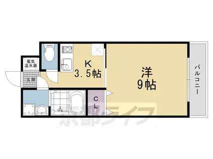 フォルム タテクラ(1K/1階)の間取り写真