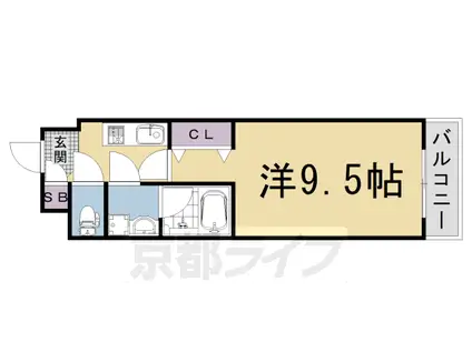 グランレブリー壬生(1K/3階)の間取り写真