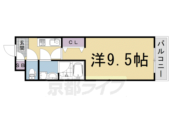 グランレブリー壬生(1K/2階)の間取り写真