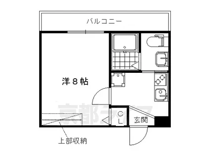 フラッティ花園ミンク(1K/1階)の間取り写真