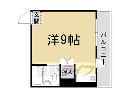 阪急電鉄京都線 西院駅(阪急) 徒歩7分 3階建 築29年(ワンルーム/3階)の間取り写真