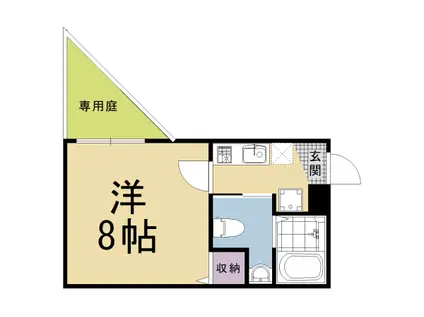 阪急電鉄京都線 西院駅(阪急) 徒歩10分 4階建 築11年(1K/1階)の間取り写真