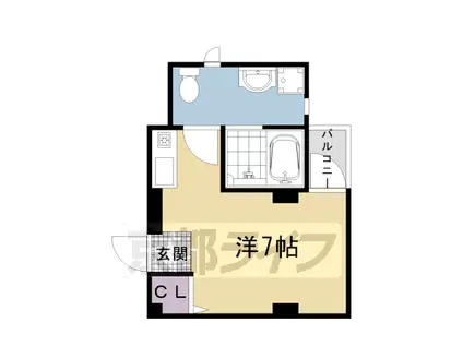 京都市東西線 太秦天神川駅 徒歩5分 3階建 築9年(ワンルーム/3階)の間取り写真