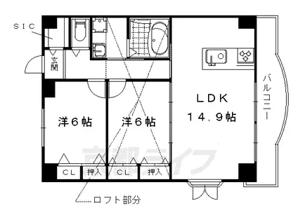 STARNOEL(2LDK/4階)の間取り写真