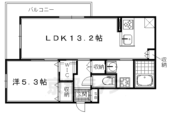 へーベルメゾンハナ(1LDK/1階)の間取り写真