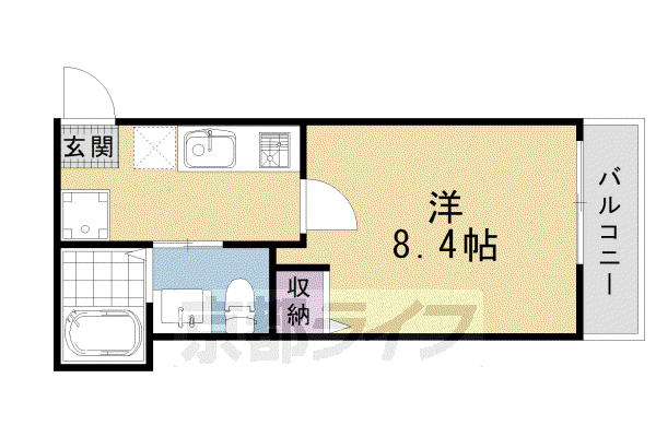MADOPORTE壬生(1K/2階)の間取り写真