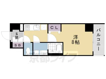 エスリード京都吉祥院(1K/5階)の間取り写真