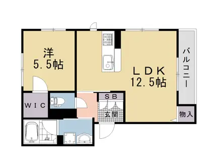 阪急電鉄京都線 西京極駅 徒歩7分 3階建 築6年(1LDK/1階)の間取り写真