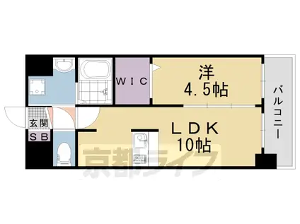 阪急電鉄京都線 西京極駅 徒歩8分 7階建 築6年(1LDK/5階)の間取り写真