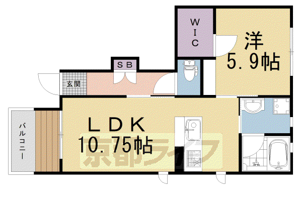 GRANDMAISON(1LDK/1階)の間取り写真