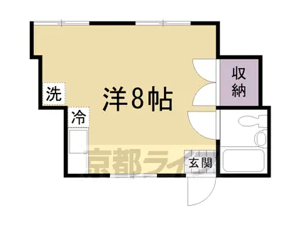 山陰本線 嵯峨嵐山駅 徒歩4分 3階建 築52年(ワンルーム/3階)の間取り写真