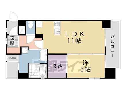 VENT LUXE(1LDK/2階)の間取り写真