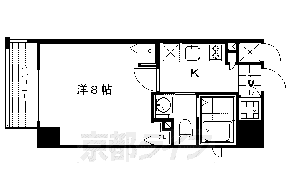 ベラジオ四条大宮3(1K/3階)の間取り写真