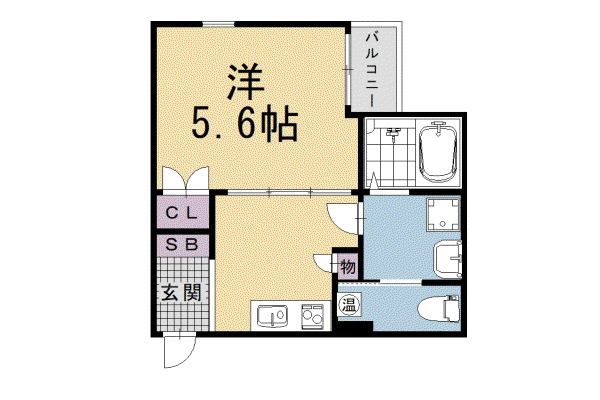 京都市烏丸線 四条駅(京都市営) 徒歩8分 5階建 築14年(1K/4階)の間取り写真