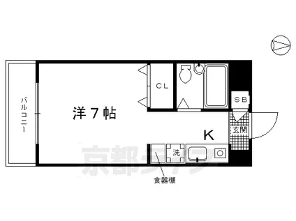 COLLEAGUE(1K/3階)の間取り写真