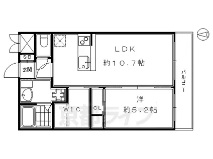 京阪電気鉄道京阪線 清水五条駅 徒歩7分 5階建 築11年(1LDK/4階)の間取り写真