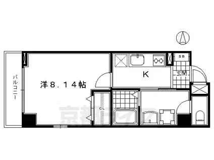 東海道本線 桂川駅(京都) 徒歩23分 3階建 築11年(1K/2階)の間取り写真