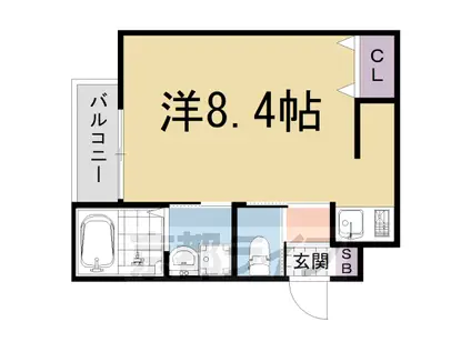 叡山電鉄 茶山・京都芸術大学駅 徒歩4分 3階建 築4年(ワンルーム/1階)の間取り写真