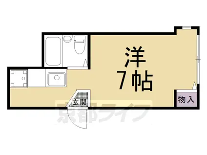 叡山電鉄 元田中駅 徒歩19分 3階建 築31年(ワンルーム/1階)の間取り写真