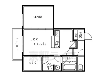 エスポワール・ヴィラ(1LDK/2階)の間取り写真