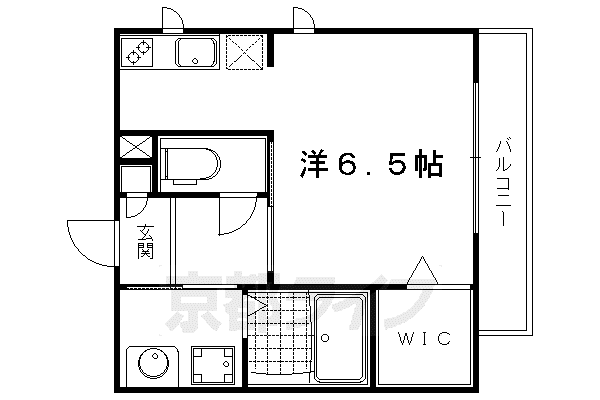 叡山電鉄 元田中駅 徒歩18分 2階建 築13年(1K/2階)の間取り写真