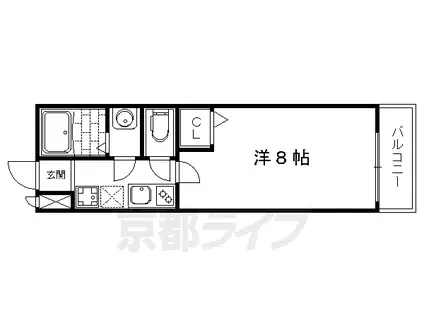 フラッティ上玄京(1K/3階)の間取り写真