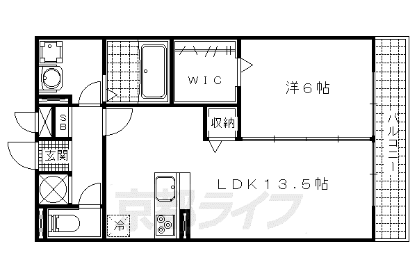 カーザフェリーチェ(1LDK/3階)の間取り写真