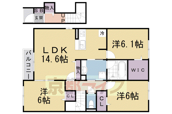 フェリーチェファミリア(3LDK/2階)の間取り写真