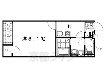 クレイノアローウェアハウス(1K/2階)の間取り写真