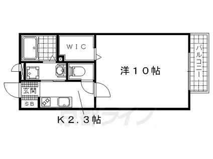 フェアコートリバティ(1K/2階)の間取り写真