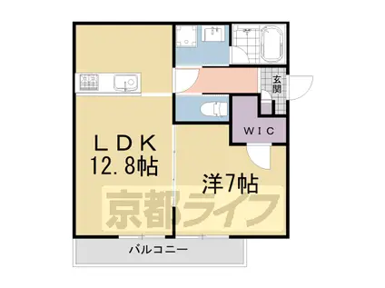 京阪電気鉄道鴨東線 神宮丸太町駅 徒歩9分 3階建 築5年(1LDK/1階)の間取り写真