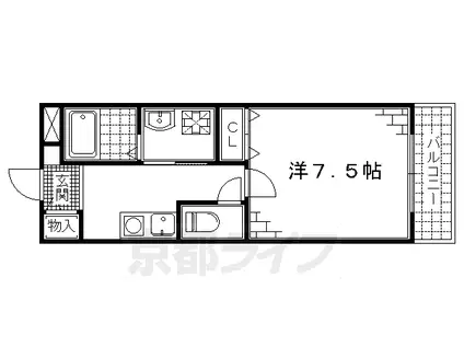 STUDIO 1004(1K/2階)の間取り写真
