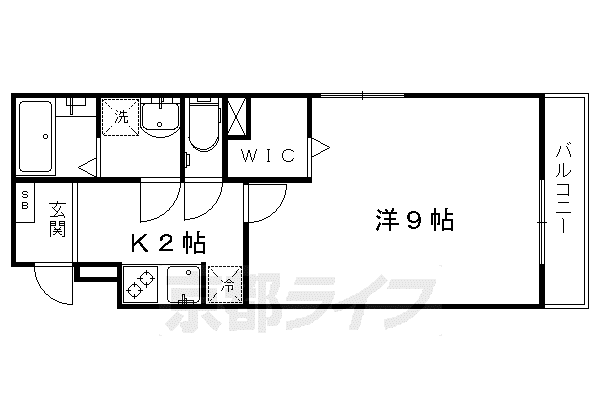 京阪電気鉄道京阪線 藤森駅 徒歩11分 2階建 築8年(1K/2階)の間取り写真