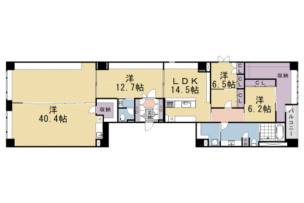 CASA RYOKO(4LDK/4階)の間取り写真