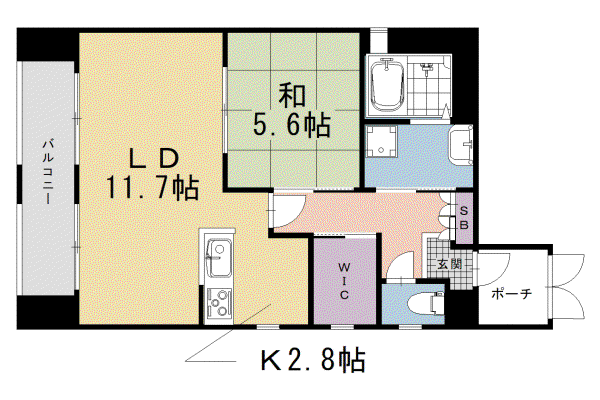 京都市烏丸線 四条駅(京都市営) 徒歩8分 5階建 築8年(1LDK/4階)の間取り写真
