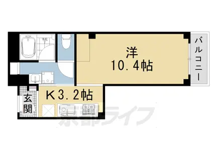 グランレブリー寺町松原(1K/5階)の間取り写真