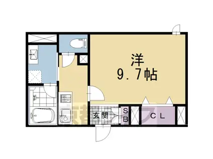 シャーメゾン京都朱雀(1K/1階)の間取り写真