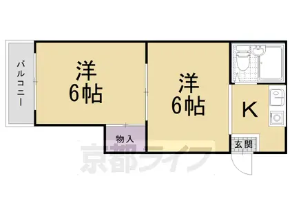 ヤマトマンション(2K/3階)の間取り写真