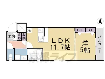 ベラジオ雅び 京都清水五条(1LDK/5階)の間取り写真