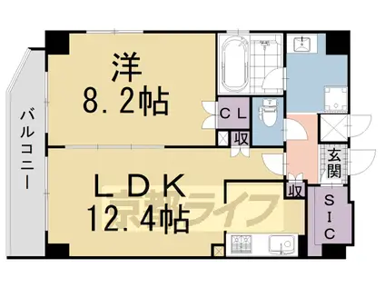 ロックフィールド(1LDK/3階)の間取り写真