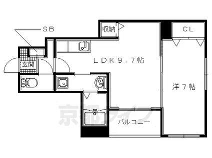 サンタ・シーマ(1LDK/1階)の間取り写真