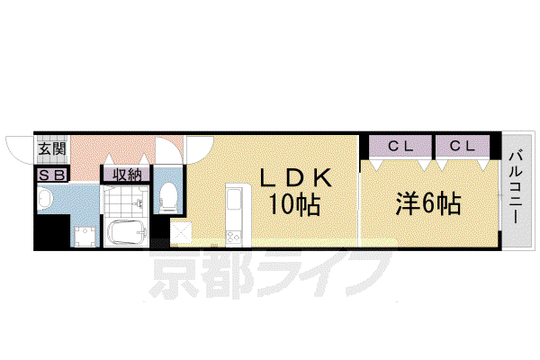 京阪電気鉄道宇治線 黄檗駅(京阪) 徒歩10分 3階建 築5年(1LDK/2階)の間取り写真