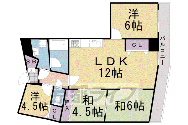 イスターナ今井(4LDK/8階)の間取り写真