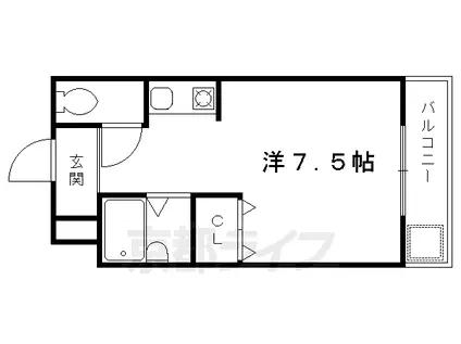 コンフォール・カレッジ(1K/3階)の間取り写真
