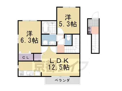ARKS24(2LDK/2階)の間取り写真